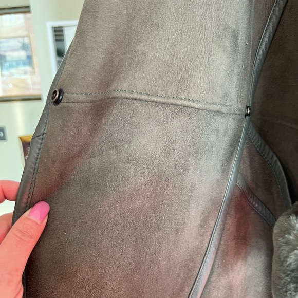 Mac Douglas Shearling Fur and Suede Coat - Picture 5 of 11